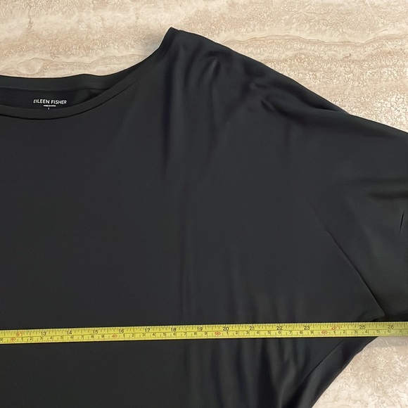 Eileen Fisher Silk Cotton Blend 3/4 Dolman Sleeve Top - Picture 6 of 10